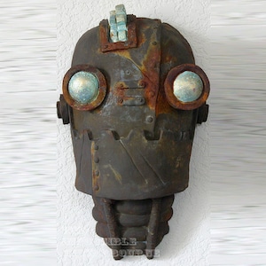 Steampunk Roboter aus Eisen rosten. SteamBot - mit Rostendes Eisen Finish.