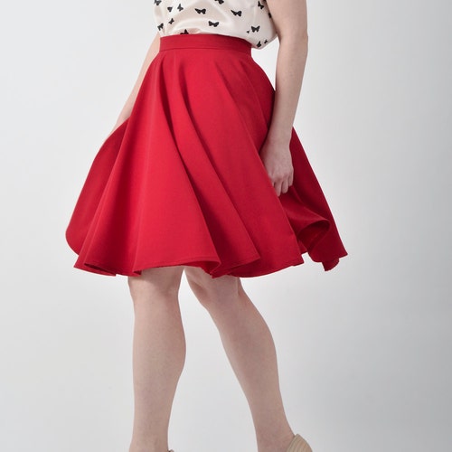 Red circle skirt.