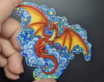 Holographic Celestial Dragon Sticker