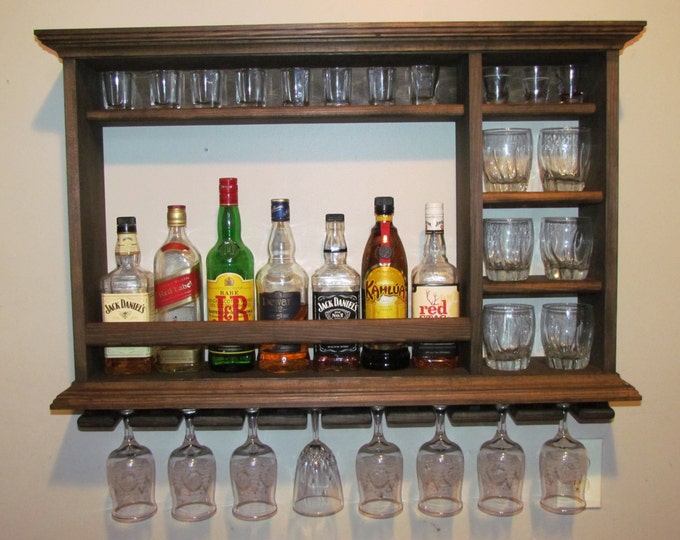 Mini Bar Espresso Stain Wine Rack 3' X 2' Liquor - Etsy
