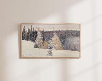 Winter 1913 - Vintage Neutral Winter Snow Christmas - Art for Frame TV