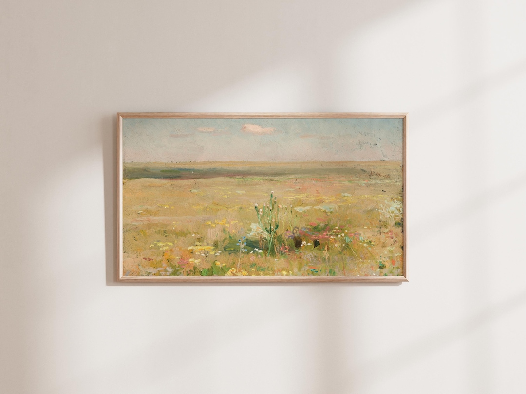Steppe - Vintage Spring Summer Pastel Landscape - Art for Frame TV - Etsy