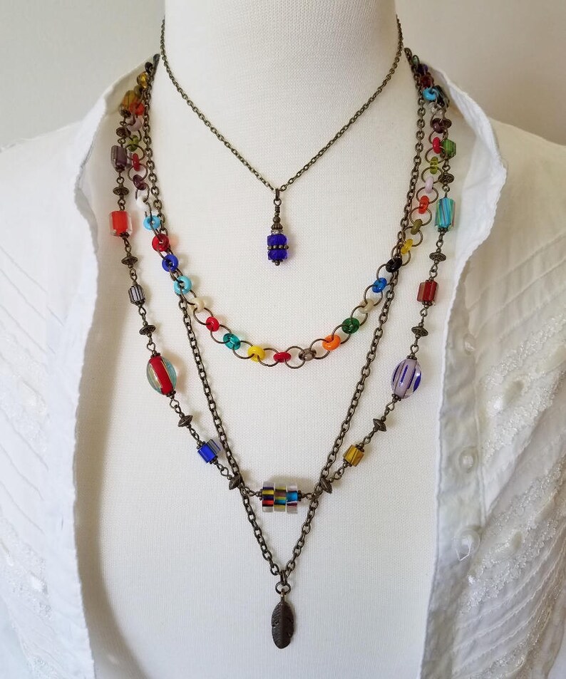SPARKLE charm necklace bohemian pendant layering necklace | Etsy