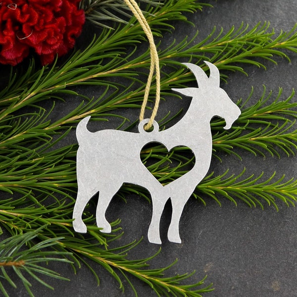 Personalized Goat Farm Animal Christmas Ornament