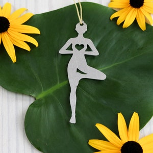 Tree Pose Yoga Christmas Ornament, Personalized Yoga Ornament, Yoga Teacher Gift, Gift for Yogi, Meditation Ornament, Namaste Gift, Gift Her image 7