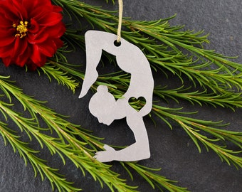 Scorpion Pose Yoga Ornament, Personalized Yoga Ornament, Scorpion Pose Ornament, Inversion Yoga, Back Bend Ornament, Yoga Teacher Gift