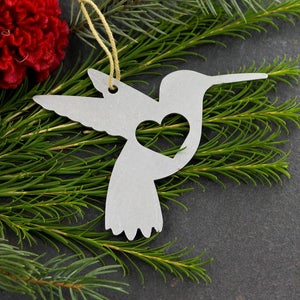 Hummingbird Personalized Animal Christmas Metal Ornament, Stocking Stuffer