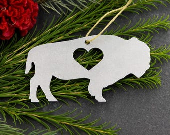 Bison Buffalo Personalized Christmas Ornament