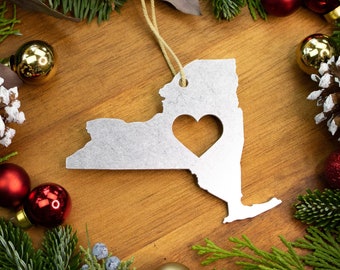 New York State Christmas Ornament / Personalized New York Gift / NYC Stocking Stuffer