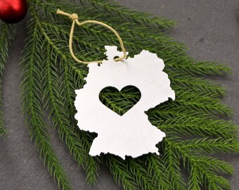 Germany Country Christmas Ornament / Germany Map Gift / German Heritage Keepsake