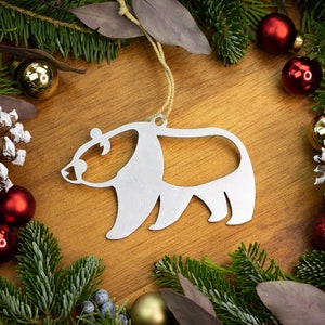 Personalized Giant Panda Bear Christmas Ornament image 1