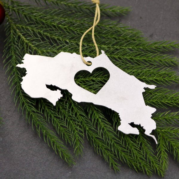 Costa Rica Christmas Ornament / Costa Rica Wedding Date / Pura Vida Gift / Costa Rica Travel / Vacation Memento / Honeymoon Costa Rica