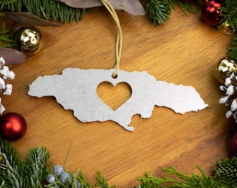 Jamaica Map Christmas Ornament