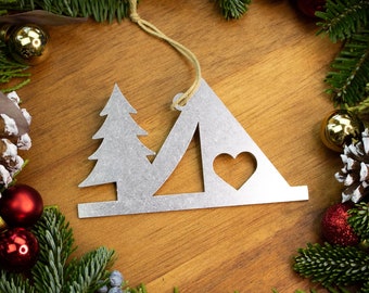 Camping Christmas Ornament / Personalized Camping Gift / Glamping Gift / Plastic Free Packaging / Wilderness Holiday / National Parks Travel