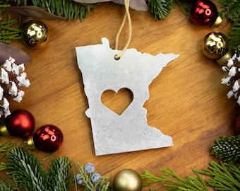 Minnesota MN Christmas Ornament / Personalized State Gift / Minnesota Map Ornament