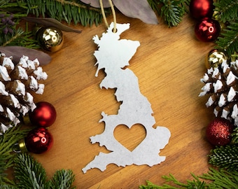 England Christmas Ornament / UK Ornament / Great Britain Christmas Ornament / God Save the Queen / London Travel Gift / Queen Elizabeth Love