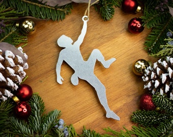Male Rock Climber Christmas Ornament, Climber Dude, Boulderer Gift, Gift for Him, Gift for Climber, Rock Climbing Gift, Personalized Climber