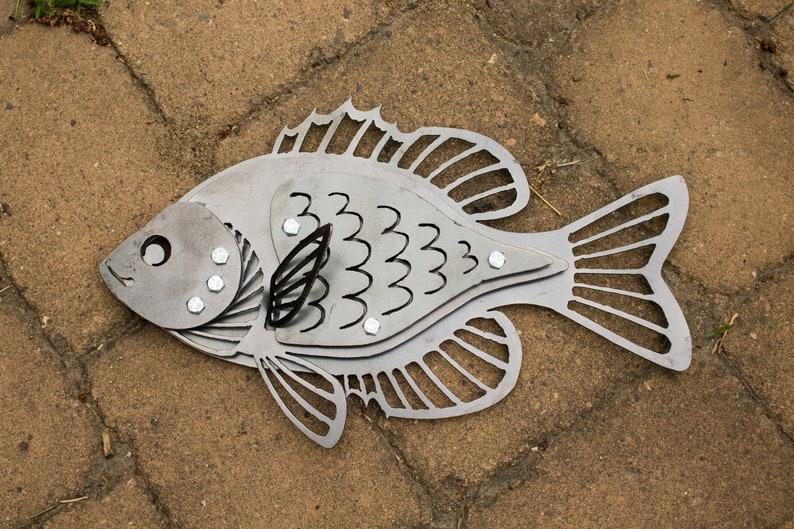 Northern Water Fish Art Bluegill Wall Art Metal Sculpture Etsy