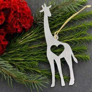 Personalized Giraffe Christmas Ornament, Cute Giraffe Baby Name Ornament, Custom Name Giraffe, Nursery Decor, Baby's First Year, Zoo Safari