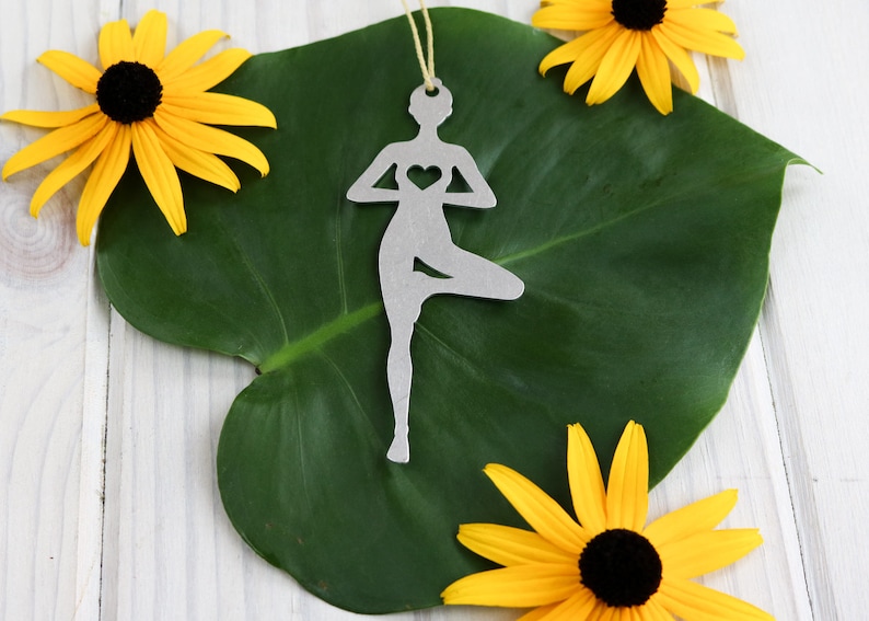 Tree Pose Yoga Christmas Ornament, Personalized Yoga Ornament, Yoga Teacher Gift, Gift for Yogi, Meditation Ornament, Namaste Gift, Gift Her image 7