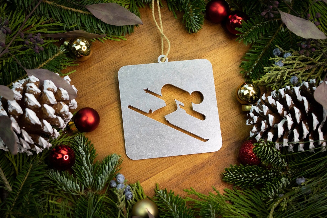 Ski Christmas Ornament / Personalized Skiier Ornament / Downhill Ski Racer / Backcountry Ski
