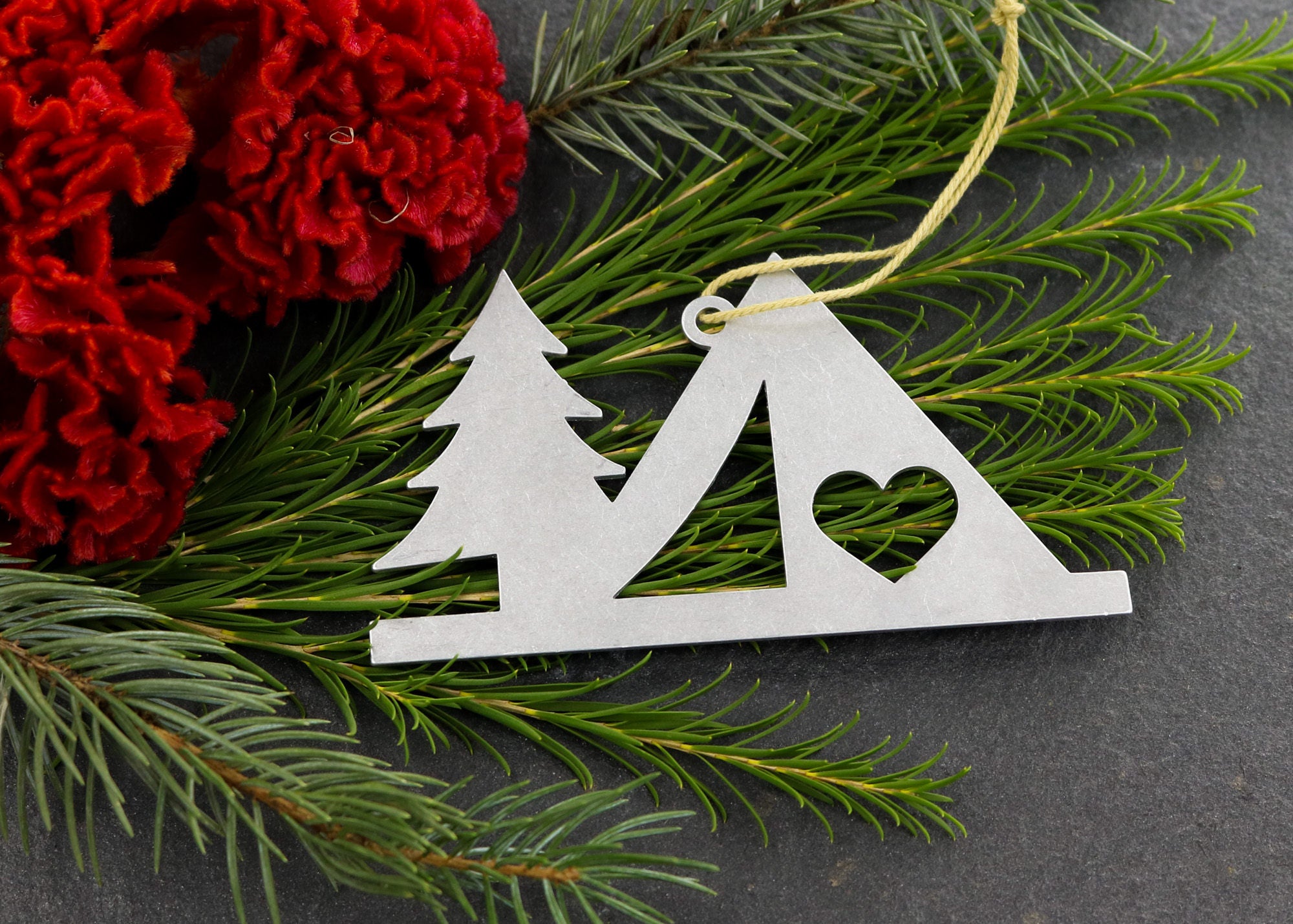 Camping Metal Metal Christmas Ornament Custom Gift Her Him