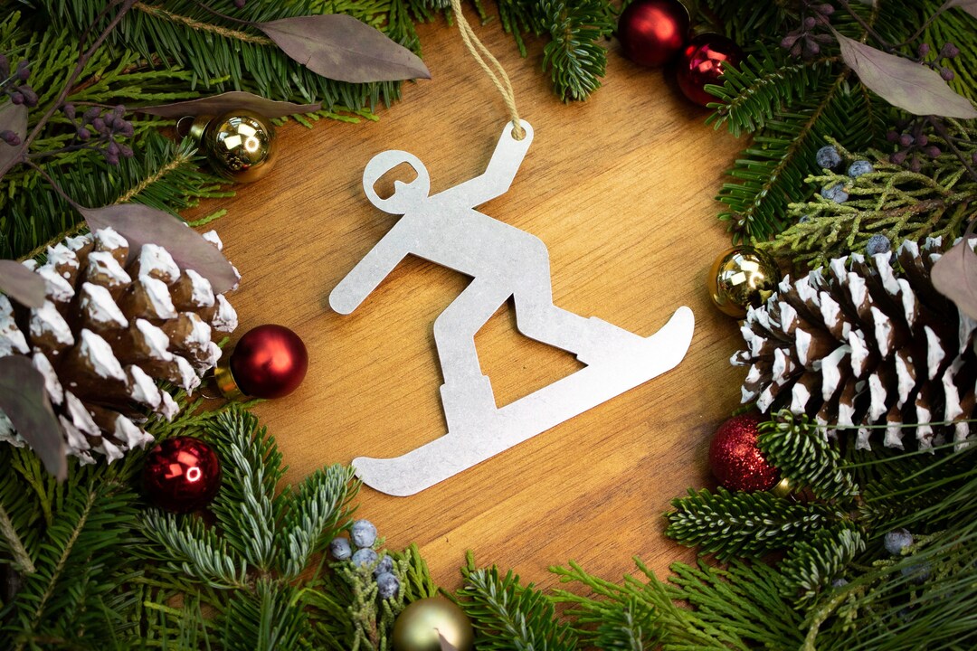 Snowboard Christmas Ornament, Personalized Snowboard Gift, Park Rat Kid