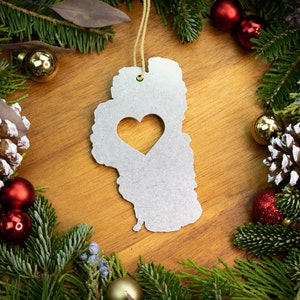 Lake Tahoe Christmas Ornament, Wedding Date Gift, Personalized Lake Tahoe Ornament, Lake Tahoe Family Gift, Tahoe Love Ornament, Ski Tahoe