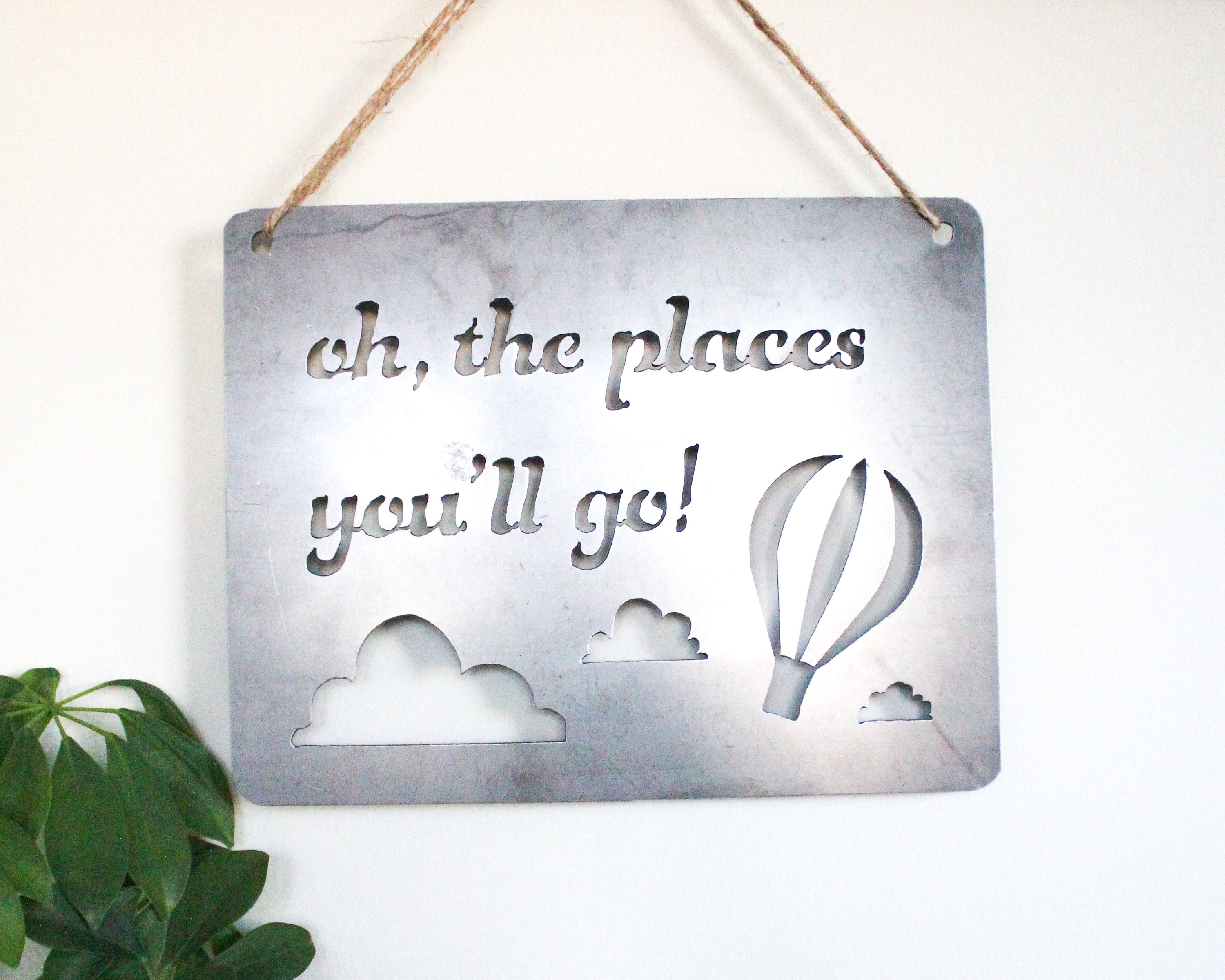 Oh de plaatsen waar je heen gaat Gerecycled staal metalen Oh de plaatsen waar je heen gaat Gerecycled staal metalen