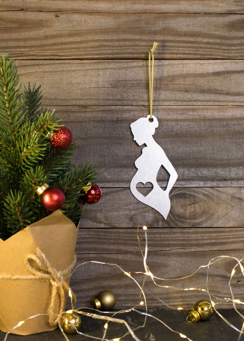 Pregnancy Metal Christmas Ornament Custom Gift Her Him Holiday | Etsy