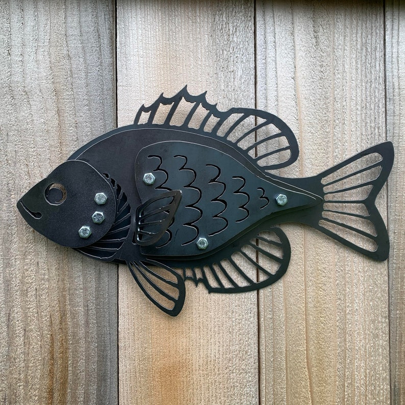 Northern Water Fish Art Bluegill Wall Art Metal Sculpture Etsy