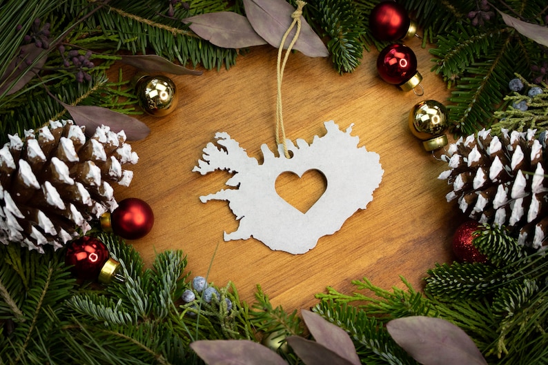 Iceland Christmas Ornament / Iceland Ornament / Travel Iceland Gift / Honeymoon Gift / Engagement Ornament / Nordic Ornament / Island Custom image 10