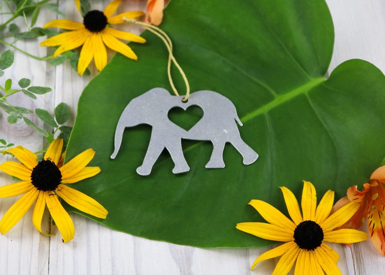 Personalized Elephant Christmas Ornament, Stocking Stuffer, Nursery Elephant, Elephant Jungle Custom Name Gift, Elephant Lover Ornament image 7