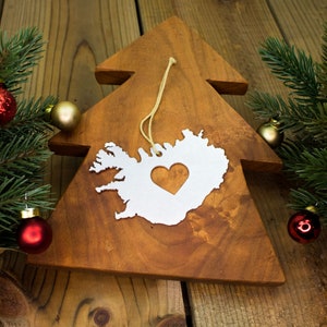 Iceland Christmas Ornament / Iceland Ornament / Travel Iceland Gift / Honeymoon Gift / Engagement Ornament / Nordic Ornament / Island Custom image 9