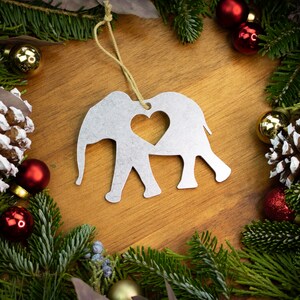 Personalized Elephant Christmas Ornament, Stocking Stuffer, Nursery Elephant, Elephant Jungle Custom Name Gift, Elephant Lover Ornament image 2