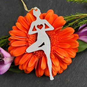 Tree Pose Yoga Christmas Ornament, Personalized Yoga Ornament, Yoga Teacher Gift, Gift for Yogi, Meditation Ornament, Namaste Gift, Gift Her image 10