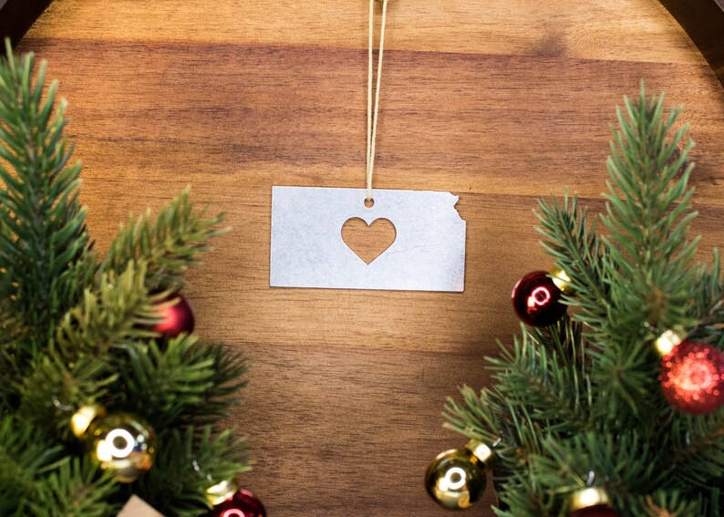 Kansas Ornament / Personalized Kansas State Christmas Tree Décor / Love