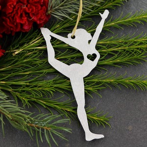 Dancer Christmas Ornament / Yoga Ornament / Dancer Pose / Yoga Teacher Gift / Yoga Studio Decor / Stocking Stuffer / Gift for Her / Namaste