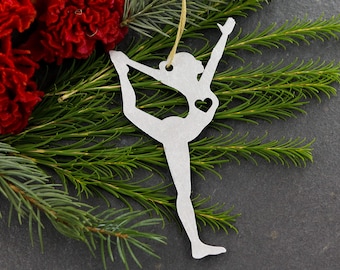 Dancer Christmas Ornament / Yoga Ornament / Dancer Pose / Yoga Teacher Gift / Yoga Studio Decor / Stocking Stuffer / Gift for Her / Namaste