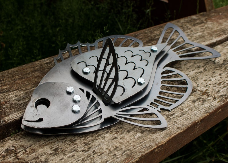 Northern Water Fish Art Bluegill Wall Art Metal Sculpture Etsy