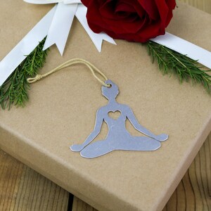 Lotus Yoga Pose, Yoga Christmas Ornament, Yogi Stocking Stuffer, Meditation Breathing Relaxation, Seated Gentle Yoga Pose, Yoga Teacher Gift image 10