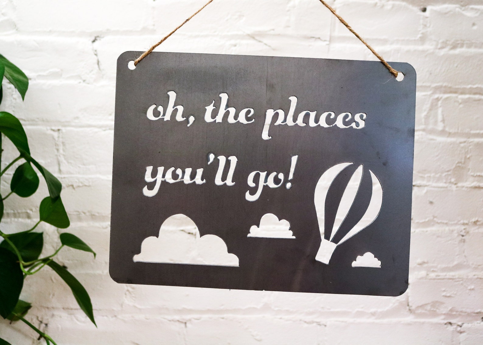 Oh de plaatsen waar je heen gaat Gerecycled staal metalen Oh de plaatsen waar je heen gaat Gerecycled staal metalen