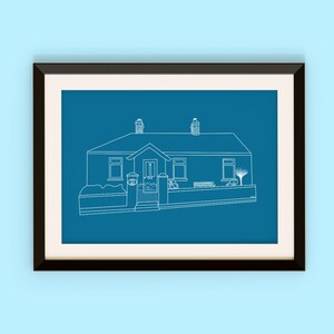 Illustratie aangepast huis | Housewarmingcadeau | Gepersonaliseerde New Home-kunst | Op maat gemaakte gebouwtekening | Op maat gemaakte woondecoratie