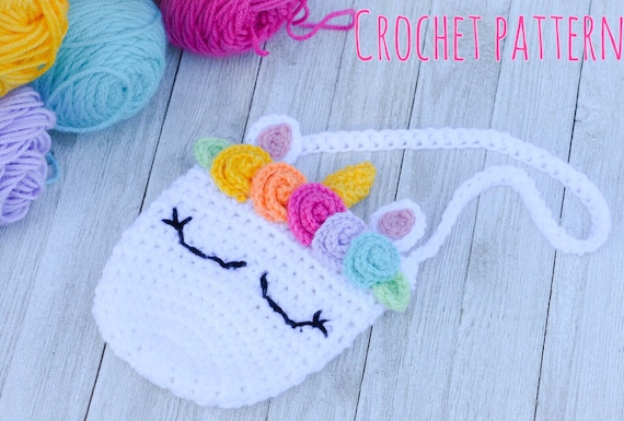 This Unicorn Purse Bag Crochet is perfect as an unforgettable gift bag, for  holding toiletries o… | Crochet unicorn pattern, Crochet purse patterns, Crochet  unicorn