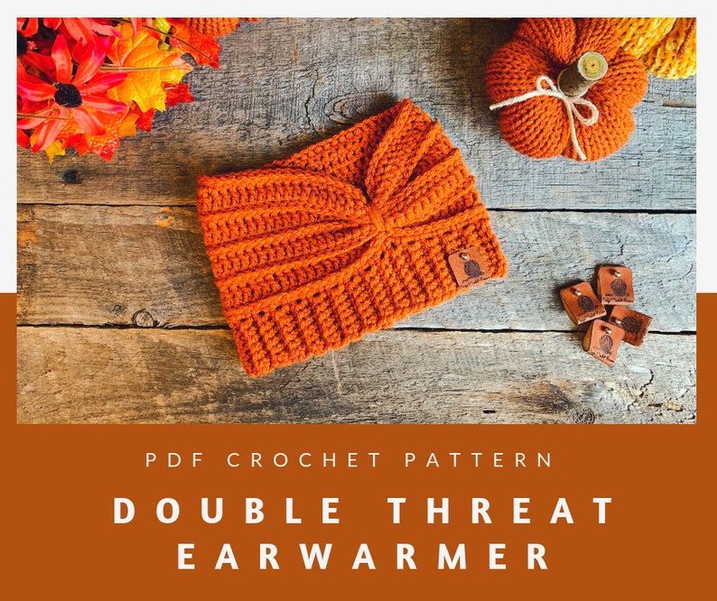 Double Threat Ear Warmer Crochet Pattern image 1