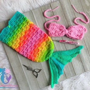 Newborn Mermaid Tail Set Pattern image 2