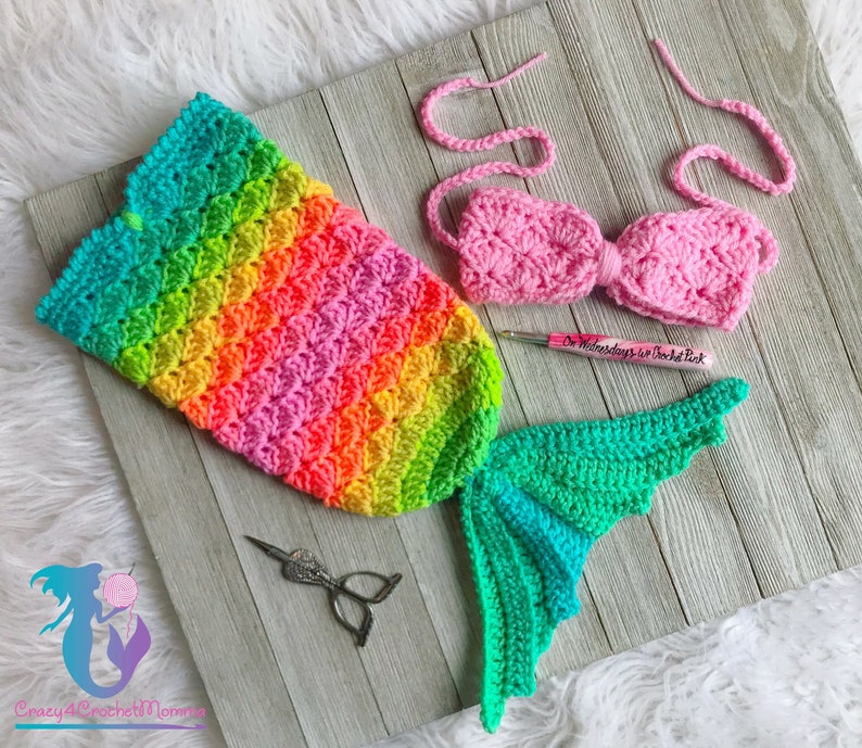 Newborn Mermaid Tail Set Pattern image 2