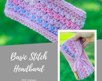 Patrón de crochet para diadema con puntada básica