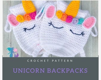 Unicorn Backpack Crochet Pattern