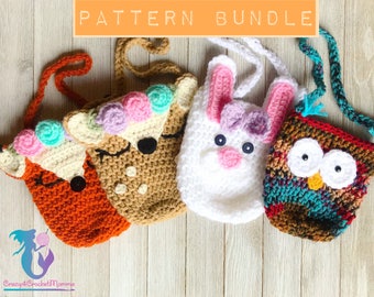 Woodland Creatures Pattern Purse Super Bundle